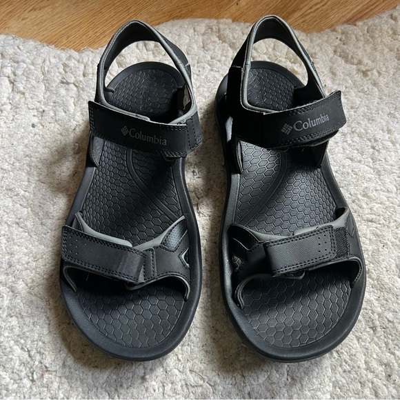 COLUMBIA Mens RIPTIDE II Black and Gray SANDALS Size 11 - Picture 2 of 11
